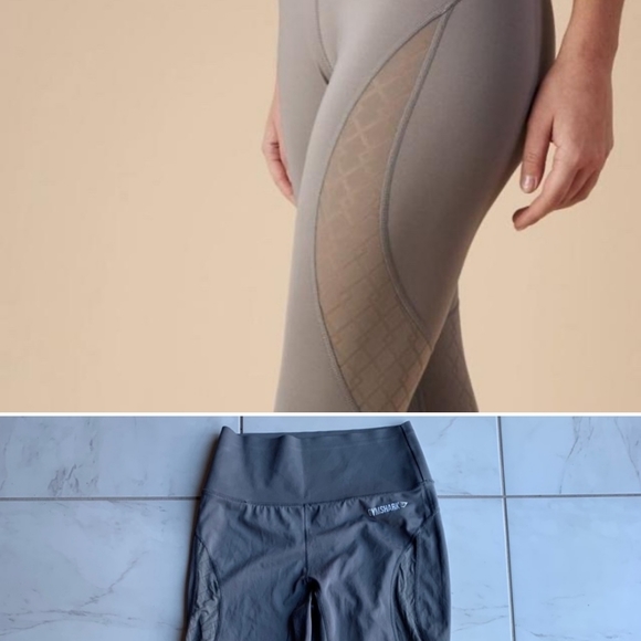 gymshark slate grey fusion V 2.0 leggings tights - Picture 3 of 5